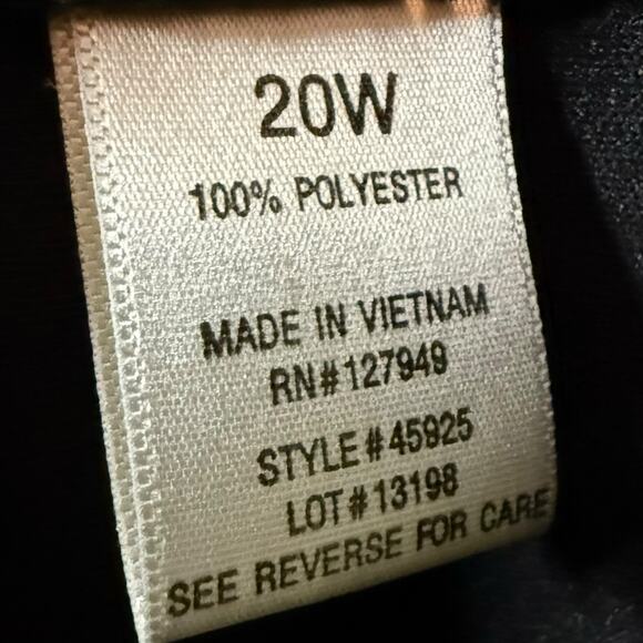 Emma Michelle black and white polka dots sleeveless ruffled neck dress 20W - Picture 5 of 5